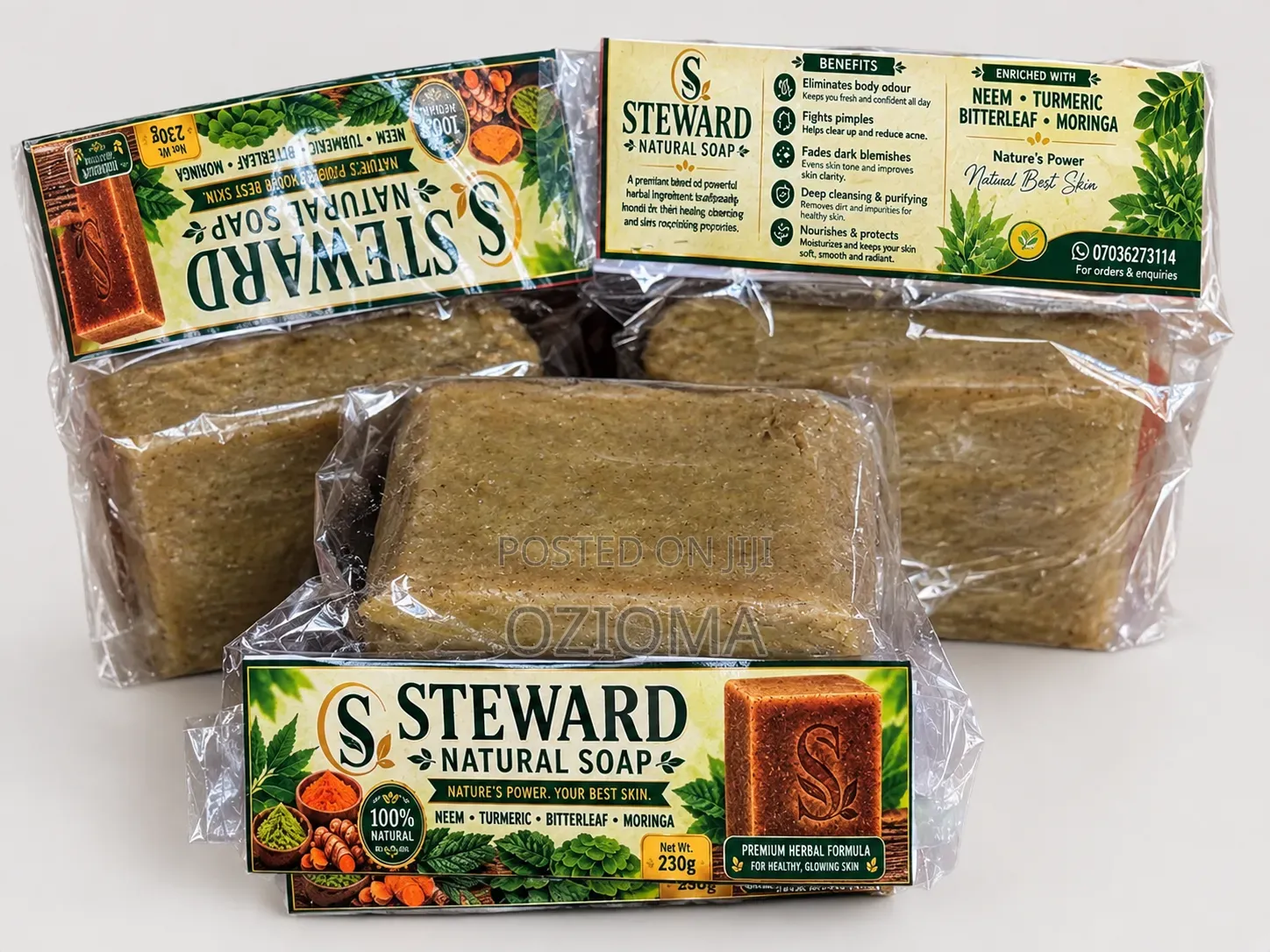 Moringa|Tumeric|Neem|Bitterleaf Soap|Clear Dark Spots|Fights Acne|Glow