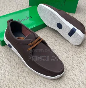Chocolate Color Clarks Flat Shoes