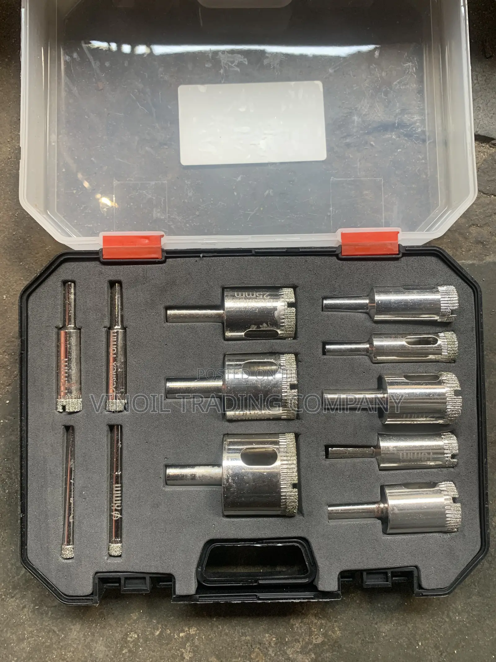 Diamond Hole Saw Set - Silver Chrome