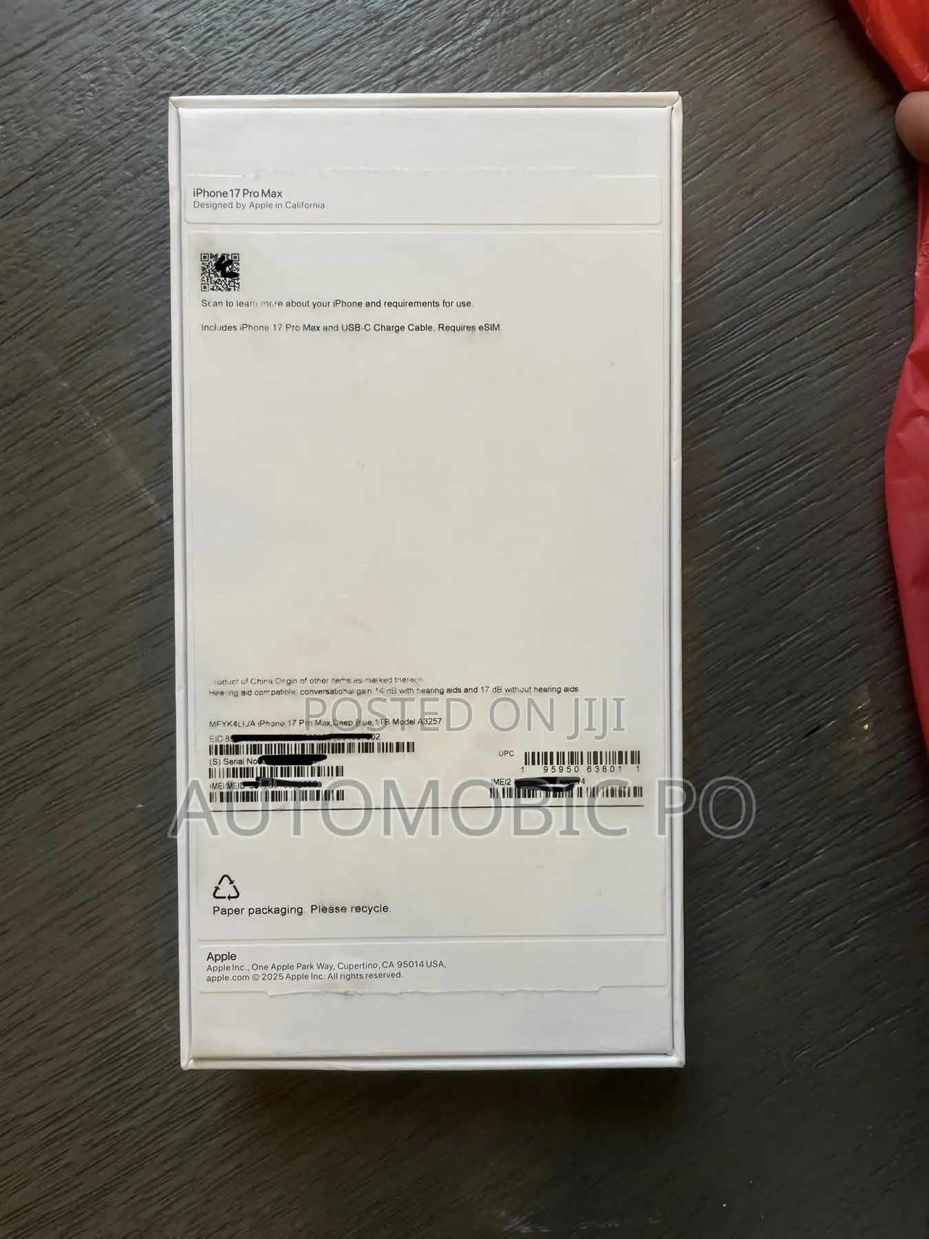 Apple iPhone 17 Pro Max 256 GB Blue