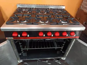 6 Burners Industrial Gas Cooker With Gas Oven