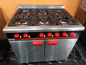 6 Burners Industrial Gas Cooker With Gas Oven