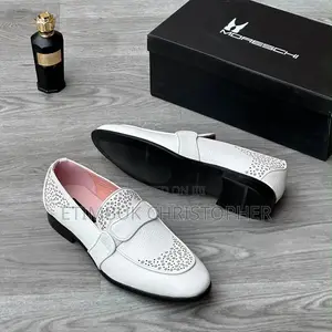 Brand New Luxury Men’s Moreschi Designer White Loafers With Box