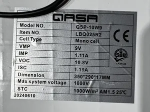 Qasa 10w Solar Panel
