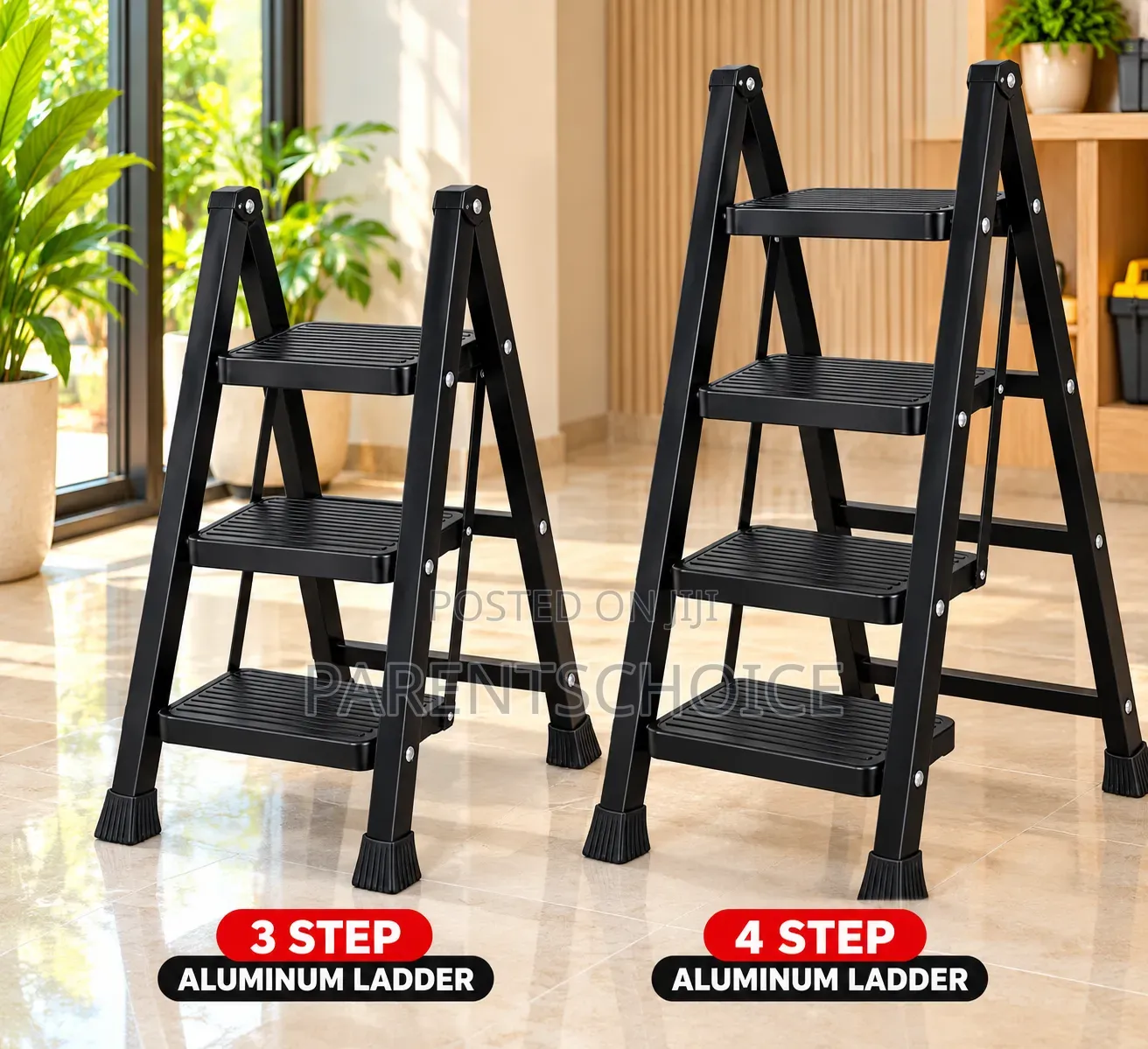Aluminum Ladder 3-Step, 4-Step Folding