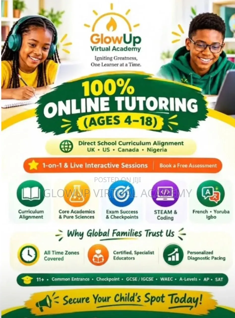 GlowUp Virtual Academy: Online Tutoring STEM (Ages 4–18)