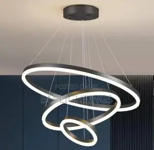 Modern 4 Rings Spiral Chandelier