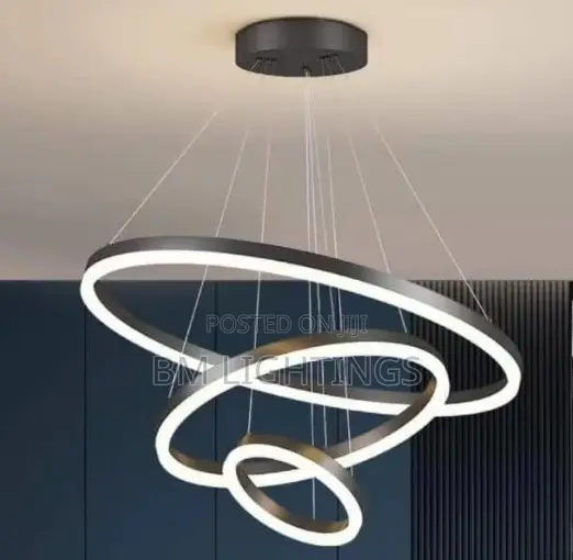 Modern 4 Rings Spiral Chandelier