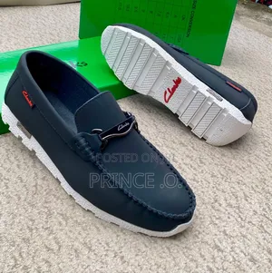 White Sole Clarks Loafers