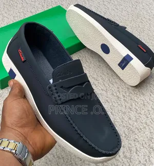 White Sole Clarks Loafers