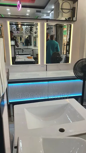 Luxury Double Cabinet With LED Mirror