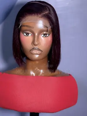 Glueless 5by5 SDD Bob Wig 8” Burgundy