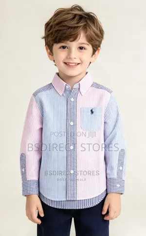 Polo Ralph Lauren Unisex Long Sleeve Fun Multi Stripe Shirt.