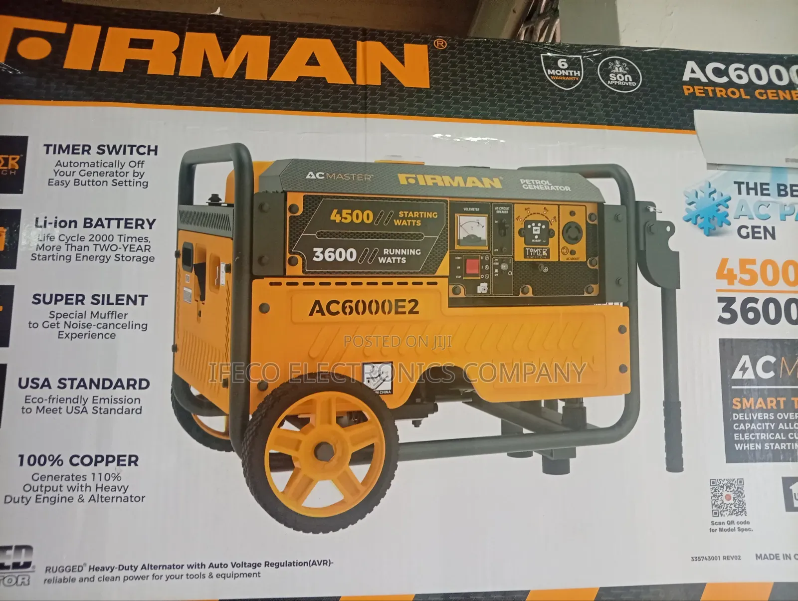 Firman Generator AC6000e2