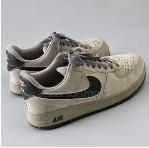 Nike Air Force 1 Beige and Black Sneakers