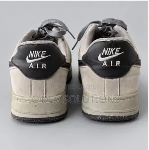 Nike Air Force 1 Beige and Black Sneakers