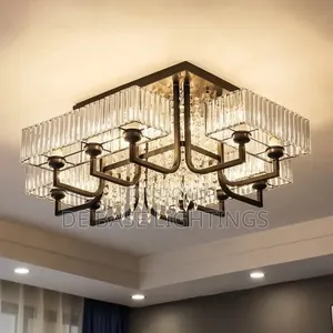 Black Semi-Flush Mount Ceiling LED Light