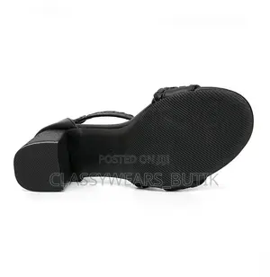 Black Block Heels Sandals
