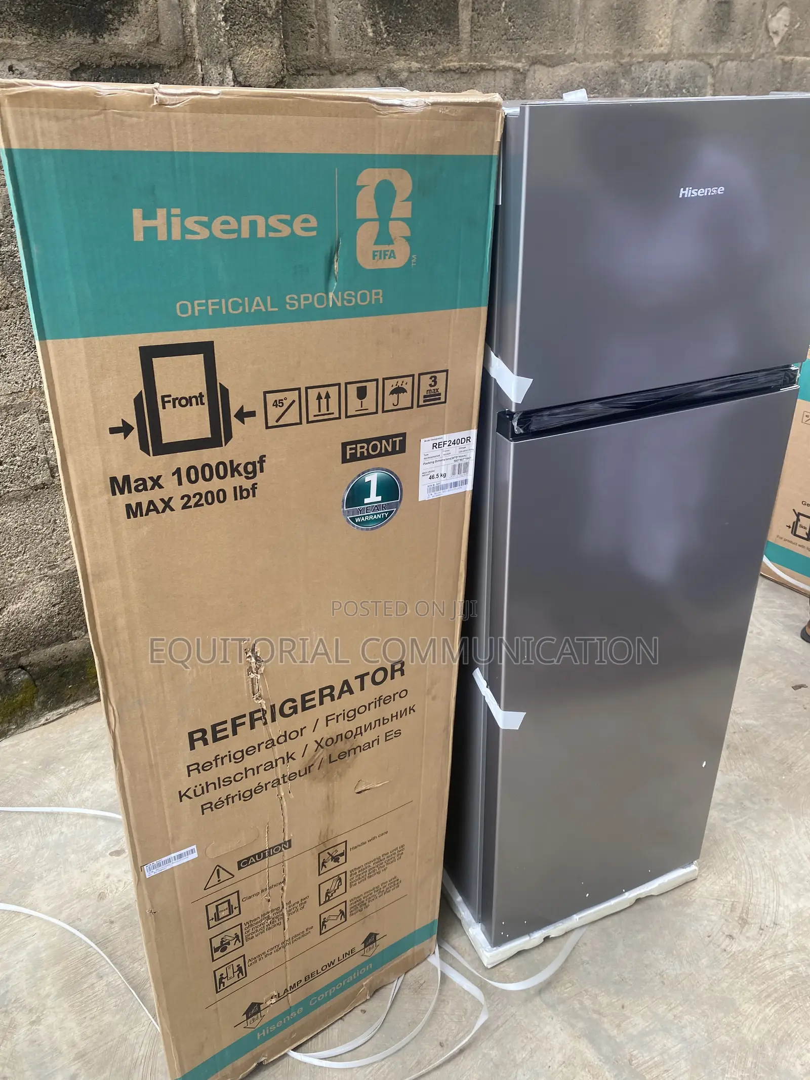 Hisense REF240DR 240L Double Door Top Mount Fridge