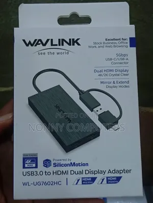 Wavlink WL-UG7602HC USB 3.0 Type-C Dual HDMI Display Adapter