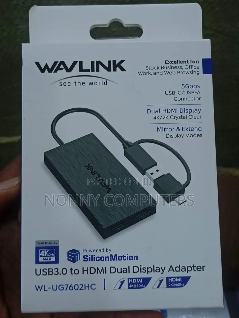 Wavlink WL-UG7602HC USB 3.0 Type-C Dual HDMI Display Adapter