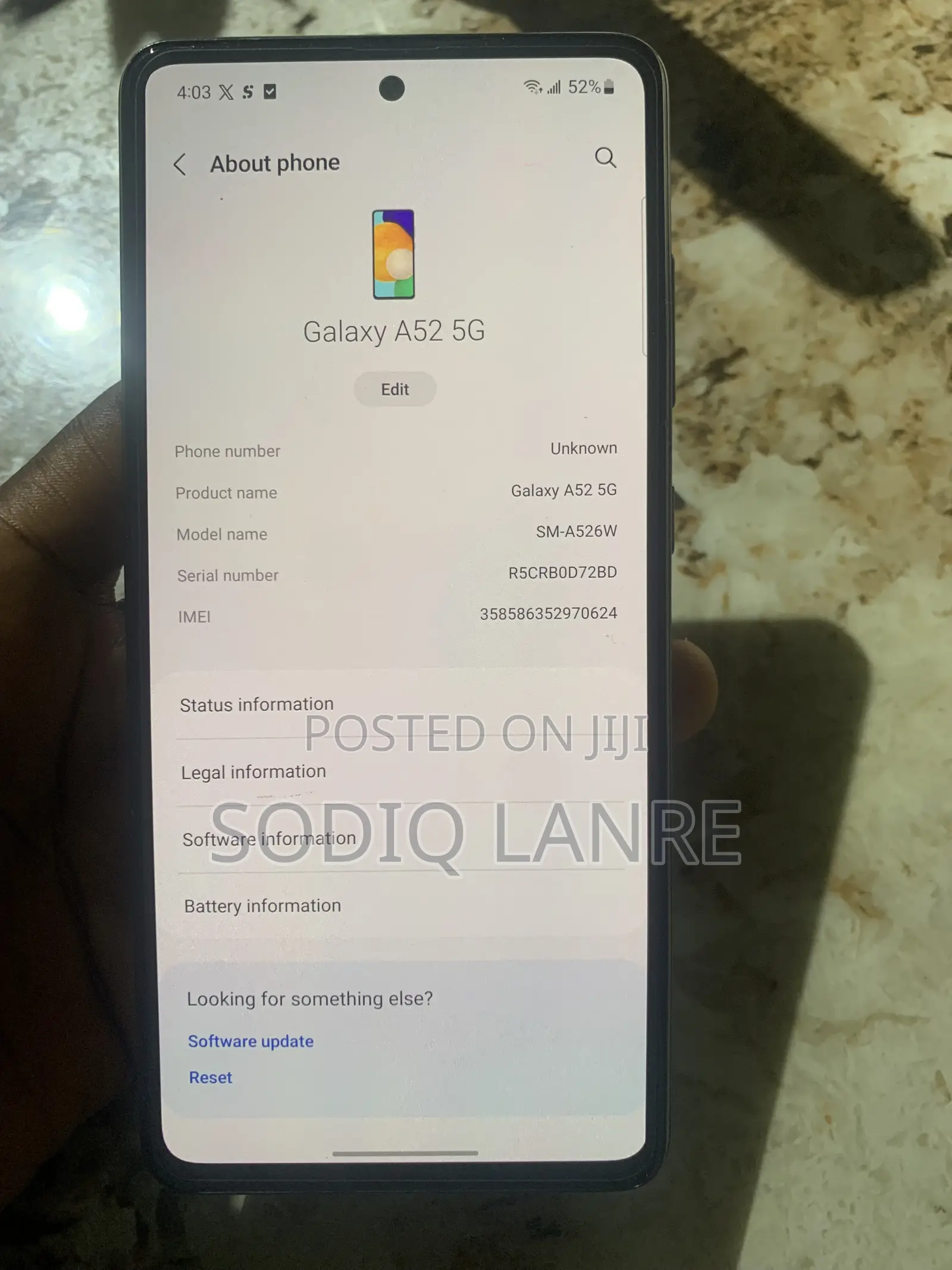 Samsung Galaxy A52 5G 128 GB Black