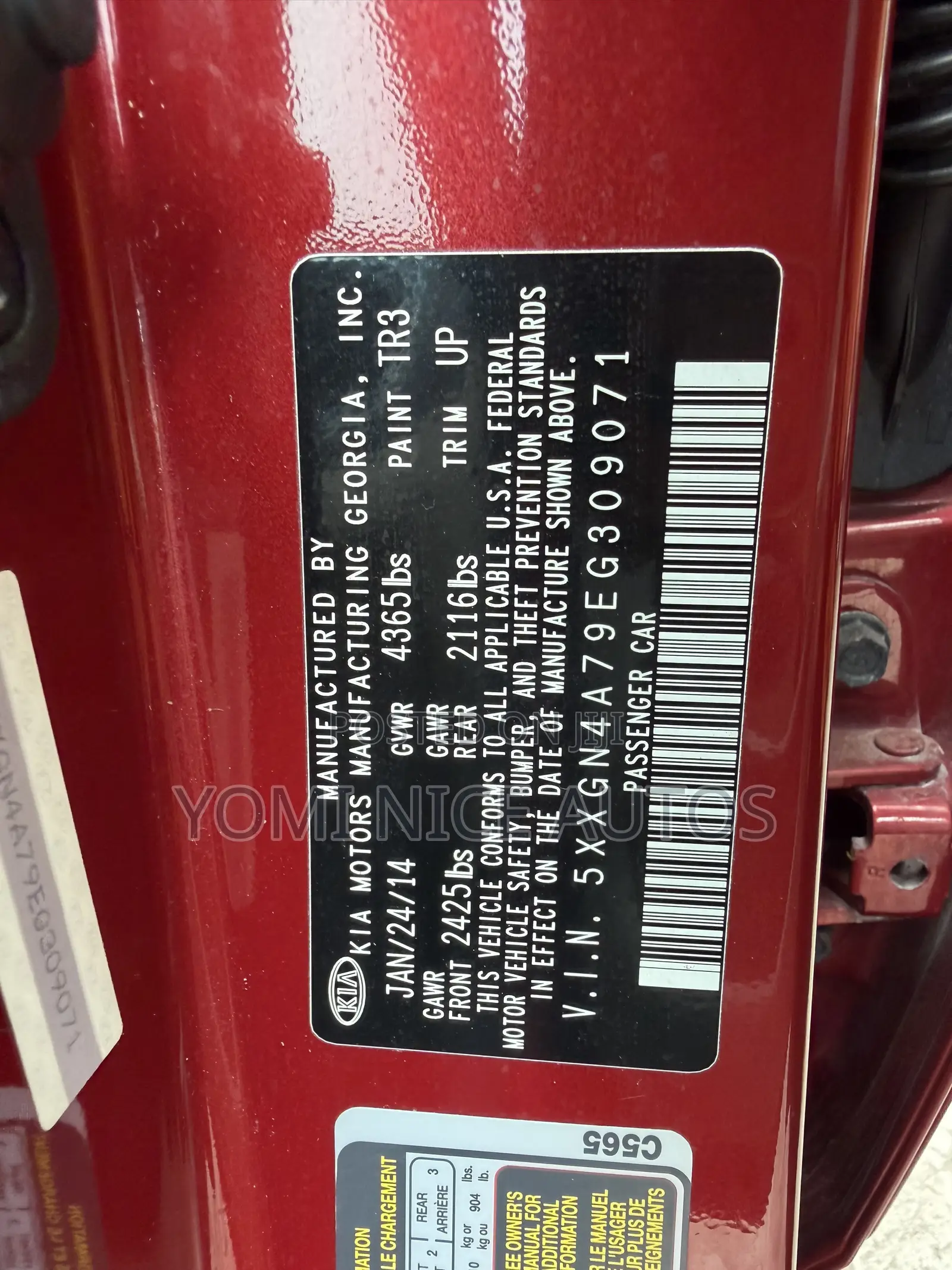 Kia Optima 2014 Red