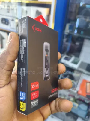 SSK 256GB Dual USB Memory Stick,Push-Pull SSD External Drive of 1000MB