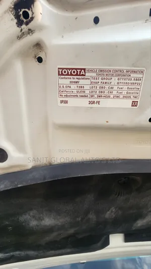 Toyota Highlander XLE V6 4x2 (3.5L 6cyl 6A) 2016 White