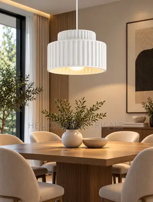 Ribbed Double-Layer Pendant Light