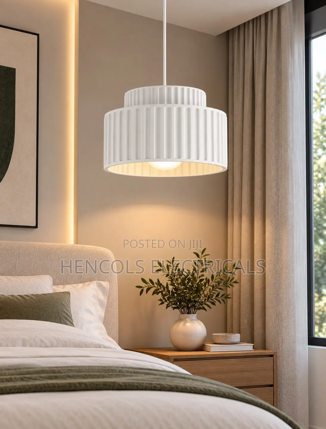 Ribbed Double-Layer Pendant Light
