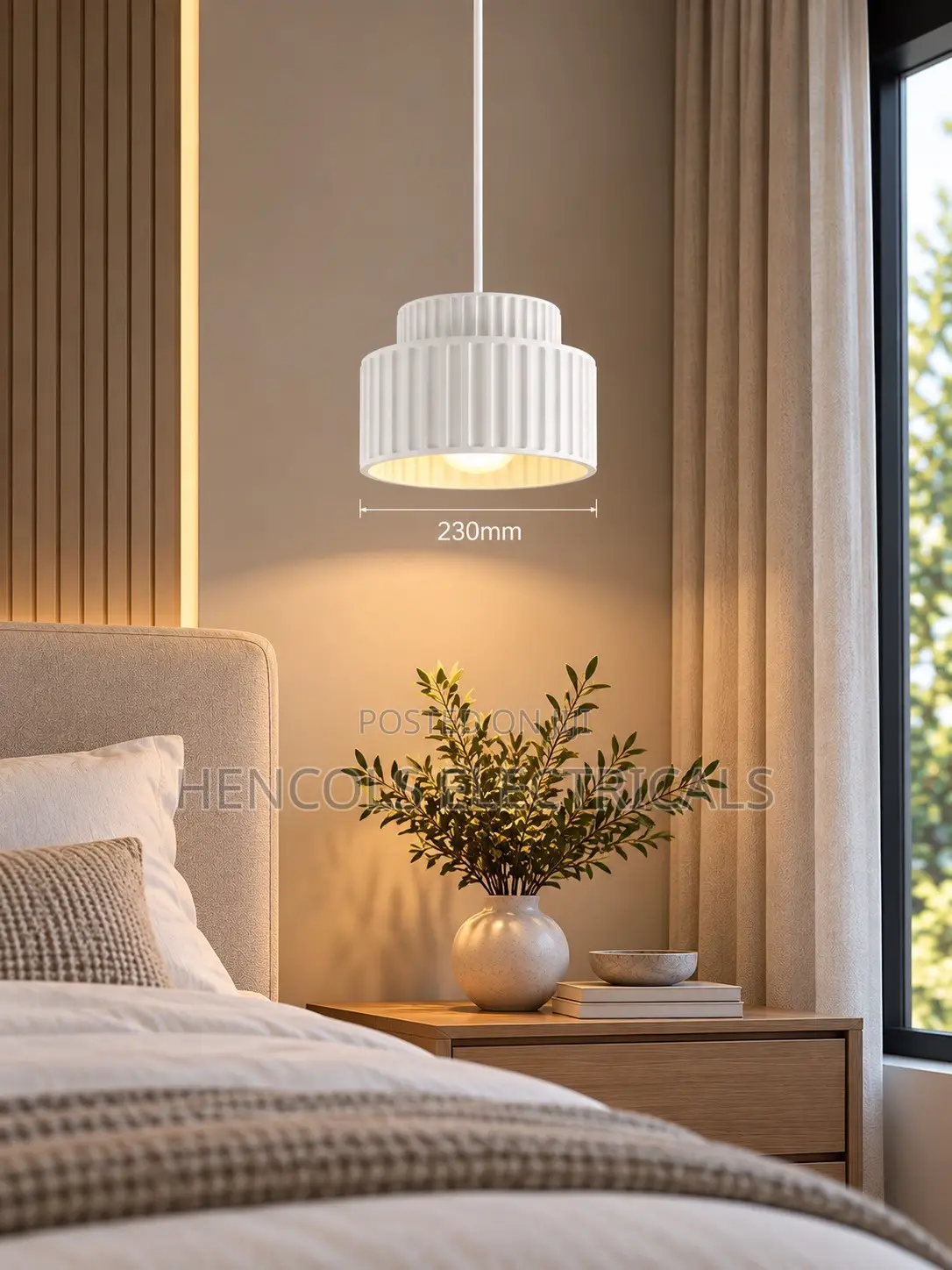 Ribbed Double-Layer Pendant Light