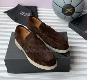 Zegna Suede Loafers Shoe