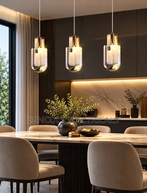 Modern Gold & Glass Pendant Light