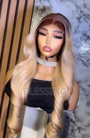 5x5 Full Closure Bouncy Blonde Wig - 28 Inches