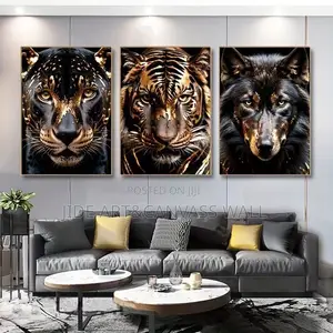Split Wall Canvass Lion Frames