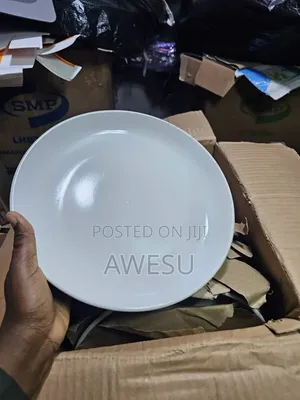 Single White Ceramic Plate