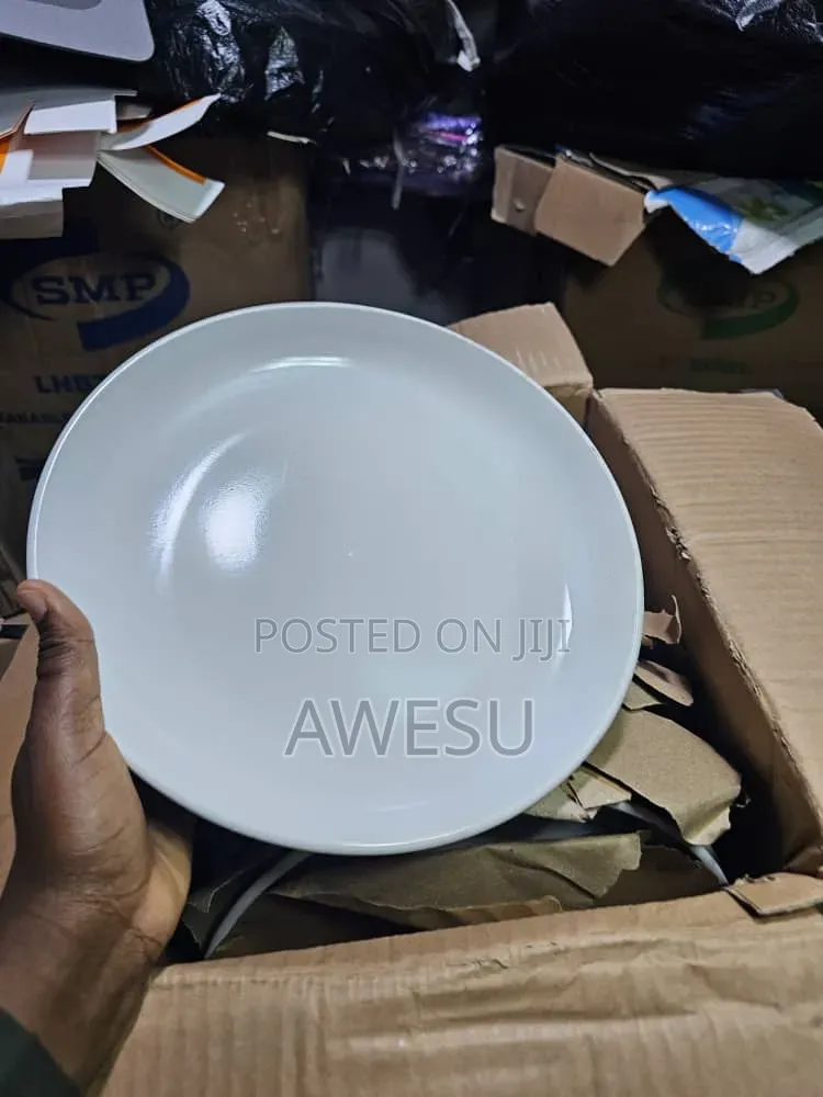 Single White Ceramic Plate