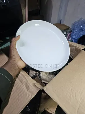 Single White Ceramic Plate