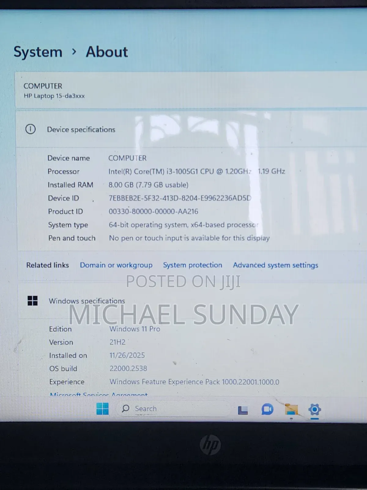Laptop HP 15 8GB Intel Core i3 HDD+SSD 1T