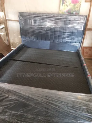 Executive 6x6ft Upholstered Bed Frame With Fluted Headboard