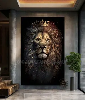 A Royal Lion Canvas Wall Frame