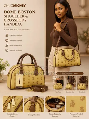 Zhuo Mickey Quality Dome Boston Shoulder & Crossbody Handbag