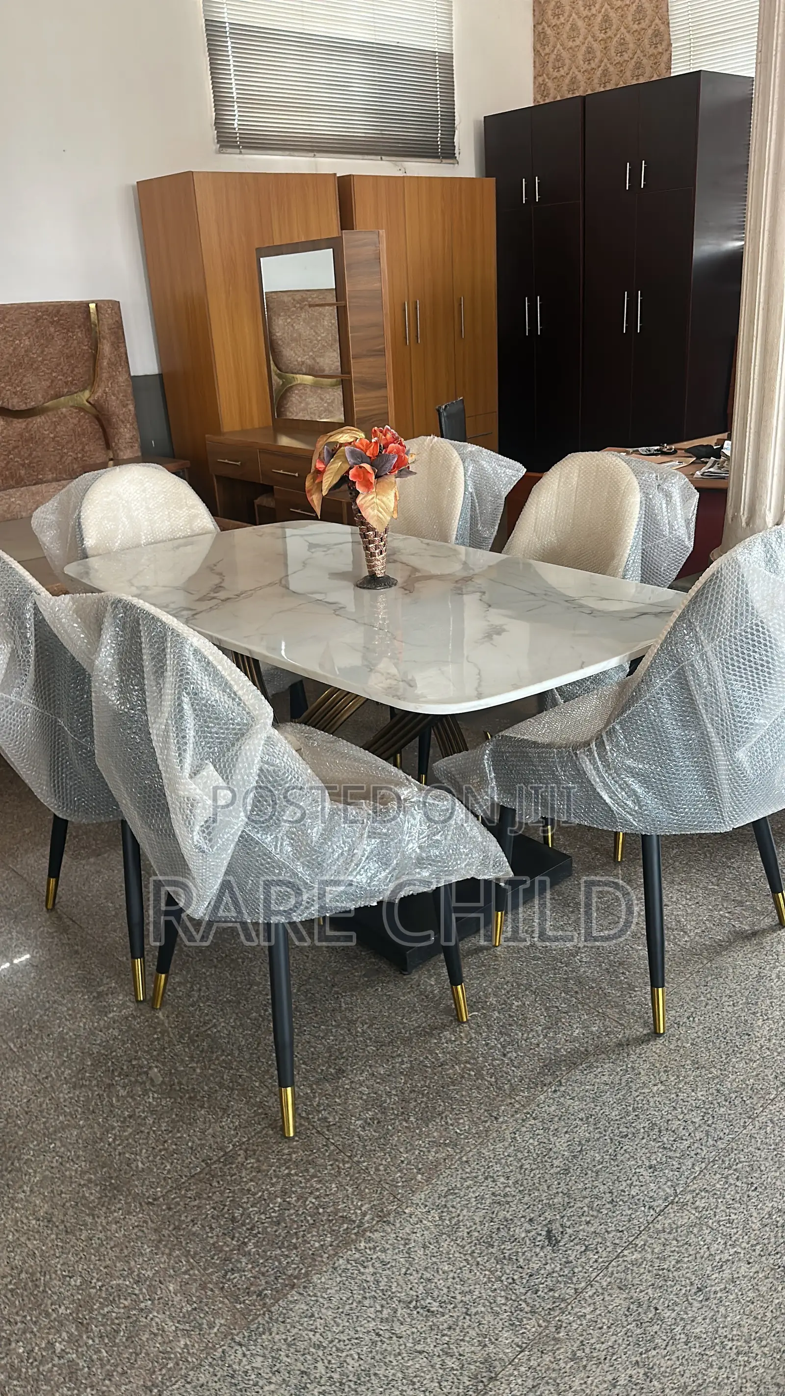 Marble Dining by 6 Chairs