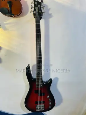 Majestic Bass Guitar Black Red Sunburst