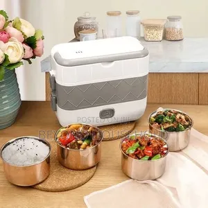 4 in 1 Electric Heating Lunch Box – Stainless Steel Food Warmer