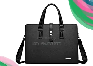Premium Men’s Leather Briefcase / Executive Laptop Bag Brown/ Black
