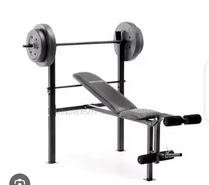 Weight Bench and Barbell