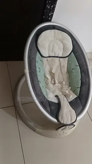 Modern Baby Gliding Bassinet / Rocker - Grey & Green
