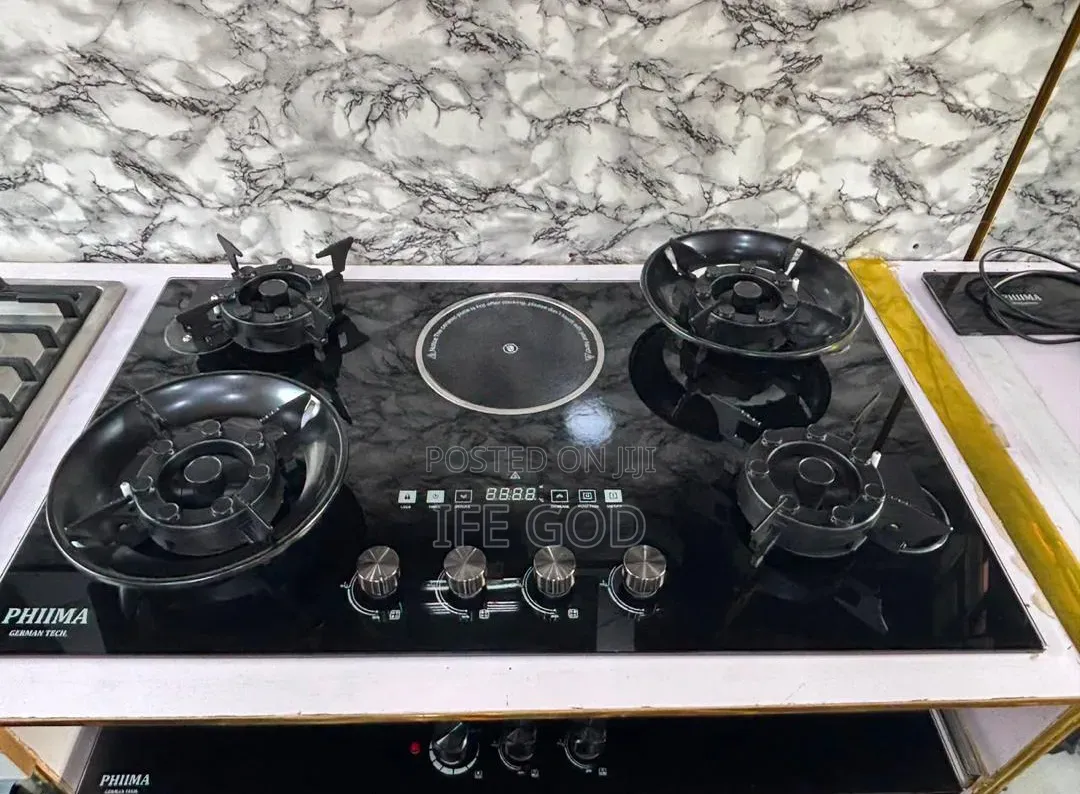 Original PHIIMA Built-in 90CM 4+1 Flips Up Gas & Electric Cooker HOB
